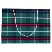 Green Plaid Gift Bag Groot Cadeauzakje (Achterkant)