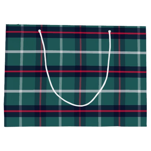 Green Plaid Gift Bag Groot Cadeauzakje (Achterkant)