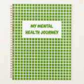 Green Plaid Gingham Planner Geestelijke Gezondheid (Voorkant)