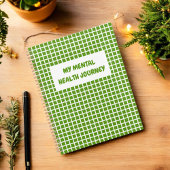 Green Plaid Gingham Planner Geestelijke Gezondheid