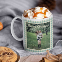  Green Plaid Gingham rustieke foto kerst