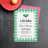 Green Plaid I Do BBQ Ping Pong Uitnodiging