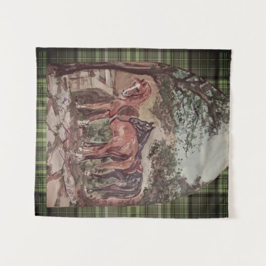 green plaid jamie and poppy scripture wandkleed (Voorkant (horizontaal))