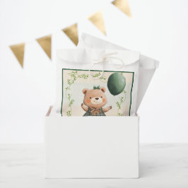 Green Plaid Jurk Beer met Hair Bow Bedankzakje