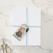 Green Plaid Jurk Beer met Hair Bow Cadeaulabel (Met Touw)