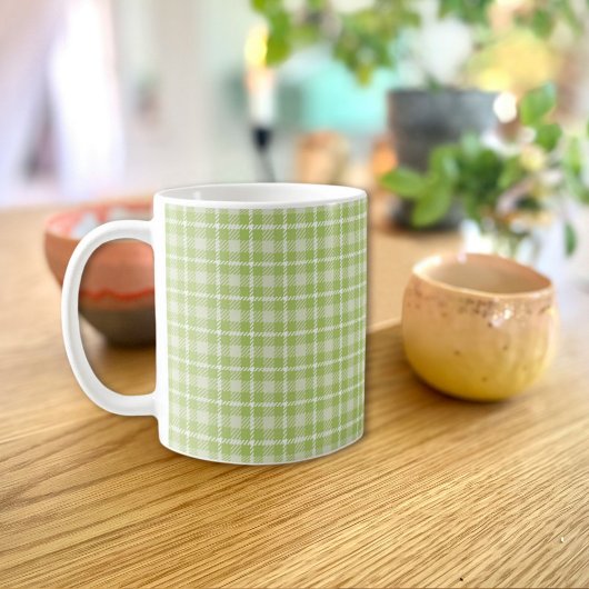 Green Plaid Mug Koffiemok