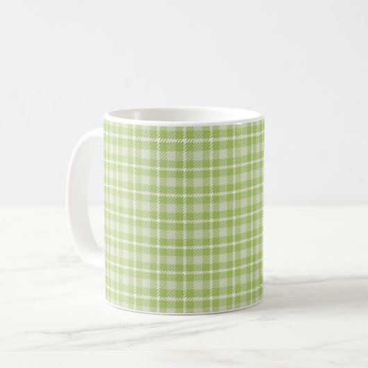 Green Plaid Mug Koffiemok (Voorkant links)