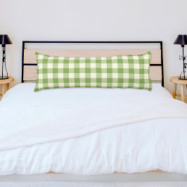 Green Plaid Pattern Body Pillow Lichaamskussen