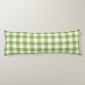 Green Plaid Pattern Body Pillow Lichaamskussen (Achterkant)