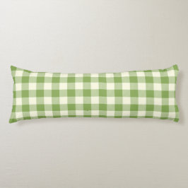 Green Plaid Pattern Body Pillow Lichaamskussen