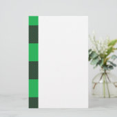 Green plaid pattern briefpapier (Staand voorkant)