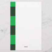 Green plaid pattern briefpapier (Achterkant)