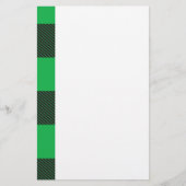 Green plaid pattern briefpapier (Voorkant)