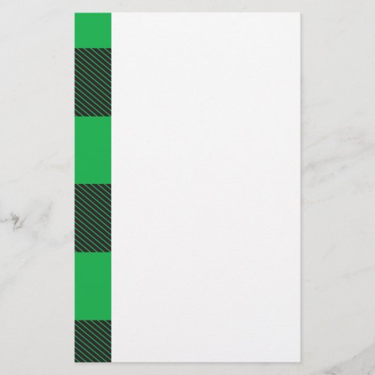 Green plaid pattern briefpapier (Voorkant)