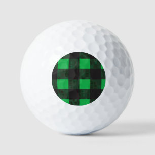 Green plaid pattern golfballen