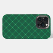 Green plaid pattern iPhone hoesje (Achterkant horizontaal)