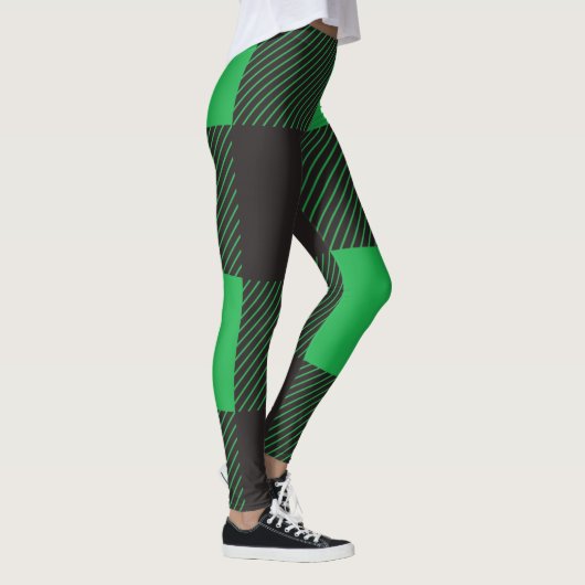 Green plaid pattern leggings (Rechts)