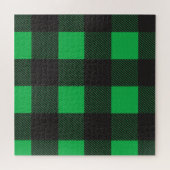 Green plaid pattern legpuzzel (Horizontaal)