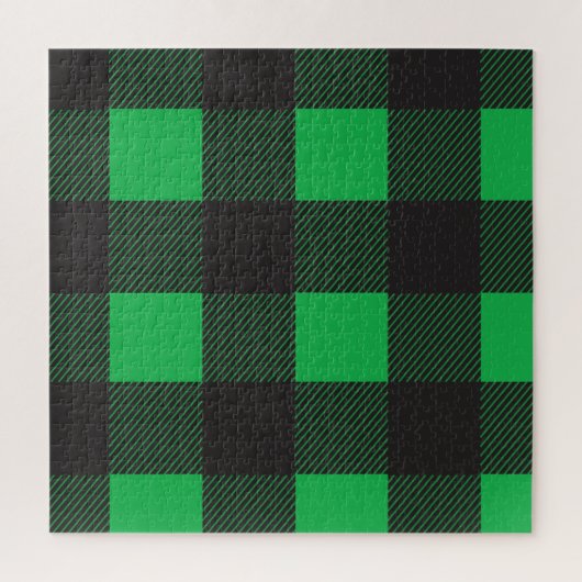 Green plaid pattern legpuzzel (Verticaal)