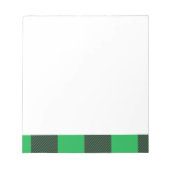 Green plaid pattern notitieblok (Voorkant)