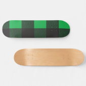 Green plaid pattern persoonlijk skateboard (Horizontaal)