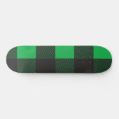 Green plaid pattern persoonlijk skateboard (Horizontaal)