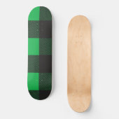 Green plaid pattern persoonlijk skateboard (Voorkant)