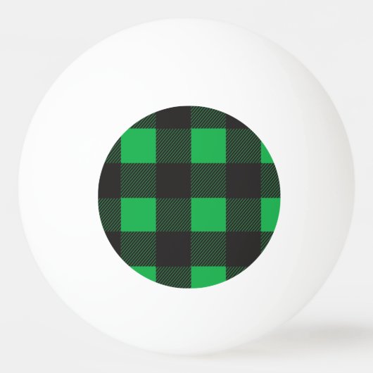 Green plaid pattern pingpongbal (Voorkant)