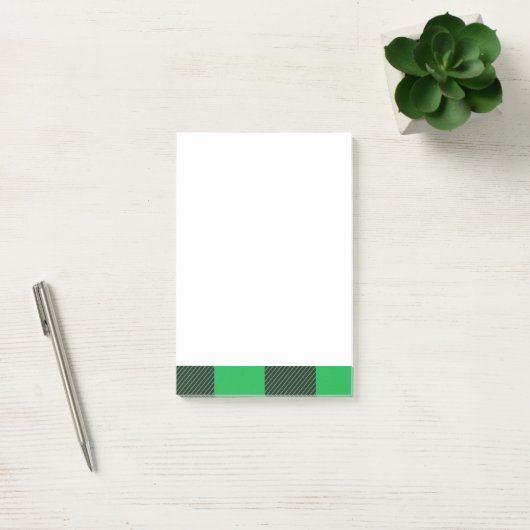 Green plaid pattern post-it® notes (Kantoor)