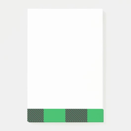 Green plaid pattern post-it® notes (Voorkant)