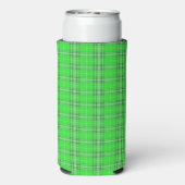 Green plaid pattern seltzer blikjeskoeler (Seltzer Achterkant)