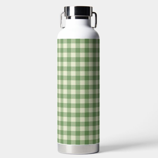  Green Plaid Pattern Water Bottle Waterfles (Voorkant)