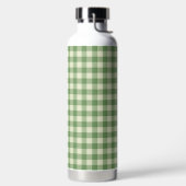  Green Plaid Pattern Water Bottle Waterfles (Links)