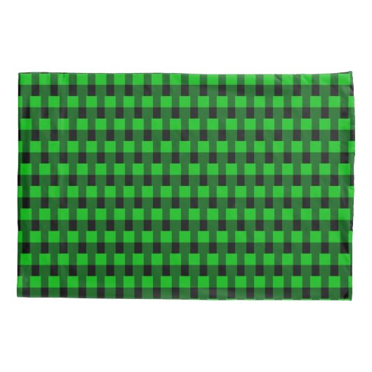 Green Plaid Pillow Hoesje Kussensloop (Achterkant)