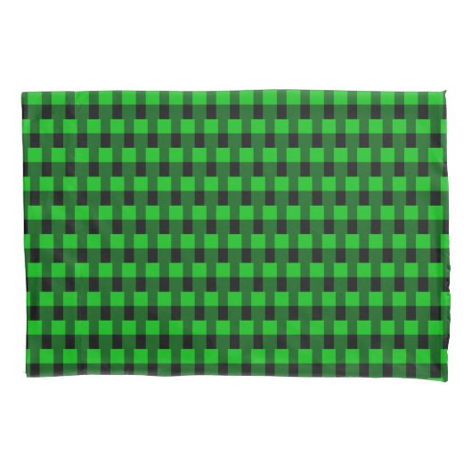 Green Plaid Pillow Hoesje Kussensloop (Voorkant)