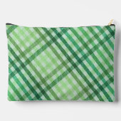 Green Plaid Print Cosmetic Bag Etui (Achterkant)