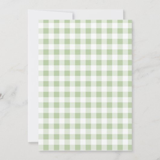 Green Plaid Quirky Apple Orchard Birthday Kaart (Achterkant)