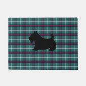 Green Plaid Schotse Terriër Doormat Deurmat (Voorkant)