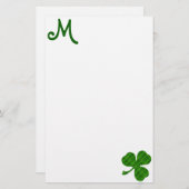 Green Plaid Shamrock Briefpapier (Voorkant / Achterkant)