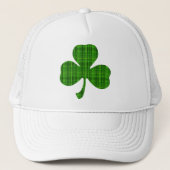 Green Plaid Shamrock Trucker Pet (Voorkant)