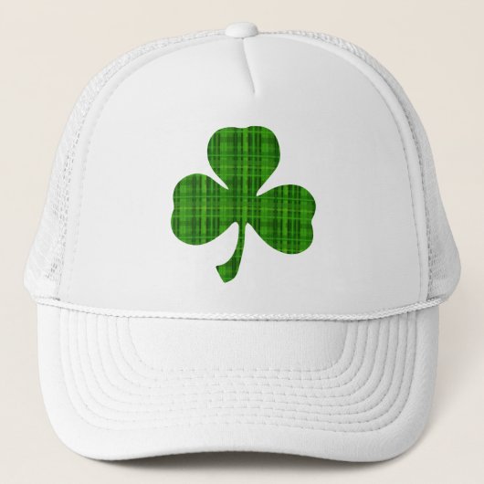 Green Plaid Shamrock Trucker Pet (Voorkant)