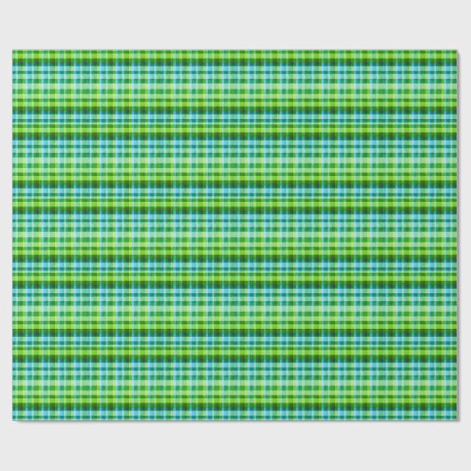 Green Plaid St. Patricks Day Cadeaupapier (Vlak)