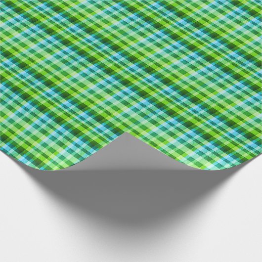 Green Plaid St. Patricks Day Cadeaupapier (Hoek)