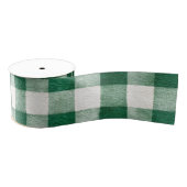 Green Plaid Stripes Christmas Grosgrain Lint (Spoel)