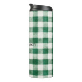 Green Plaid Stripes Christmas Thermosbeker (Geroteerd rechts)