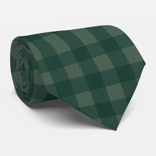 Green Plaid Stropdas (Opgerold)