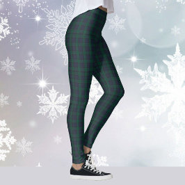Green Plaid Tartan Yoga Kerstvakantie Hardlopen Leggings