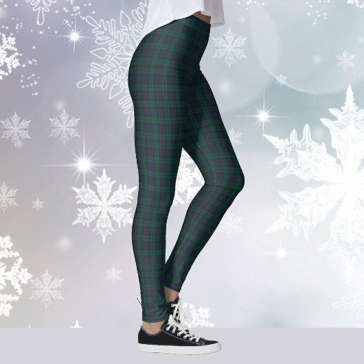 Green Plaid Tartan Yoga Kerstvakantie Hardlopen Leggings