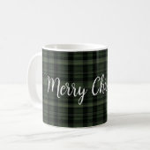 Green Plaid Vrolijke Kerst Mok (Voorkant links)