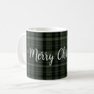 Green Plaid Vrolijke Kerst Mok